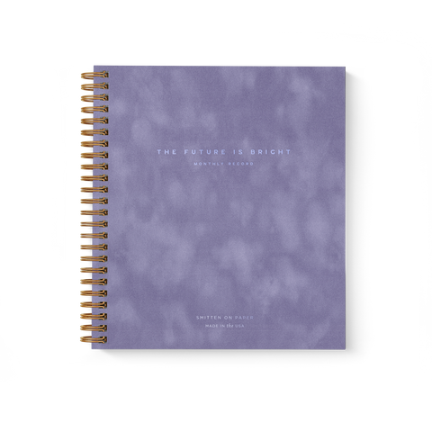 Future is Bright Monthly Planner Lavender Velvet