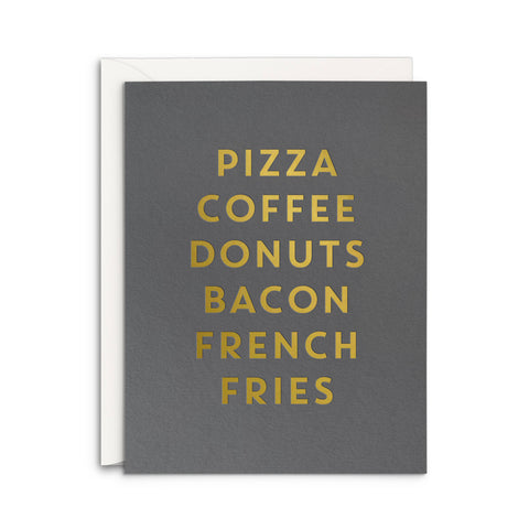 Junk Food Greeting Card