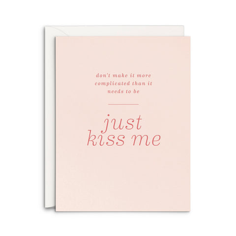 Complicated Kiss Greeting Card