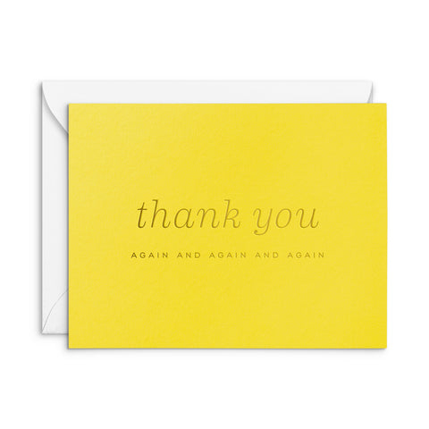Thank You Again Greeting Card