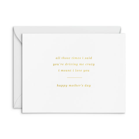 Crazy Mother's Day Greeting Card
