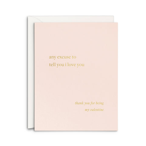 Excuse Valentine's Day Greeting Card