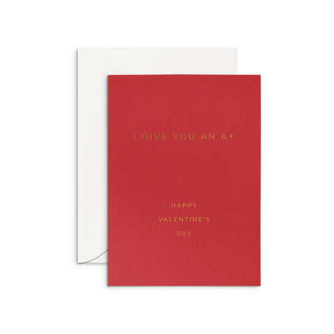 A+ Valentine Greeting Card