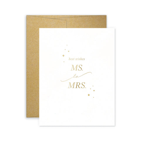 Best Wishes Ms. to Mrs.