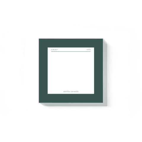 Green Square Chunky Notepad