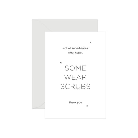 Superhero Scrubs Greeting Card