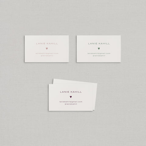 Lanie Business Cards Letterpress