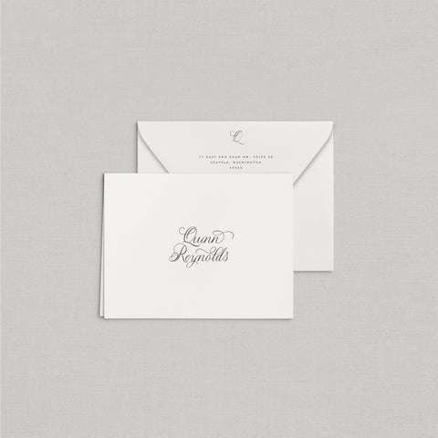 Quinn Personalized Stationery Small Tented