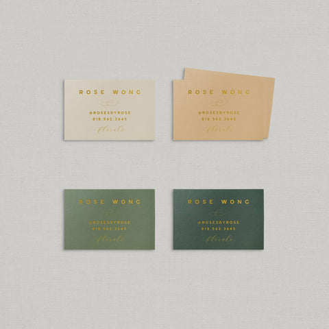 Rose Business Cards Foil