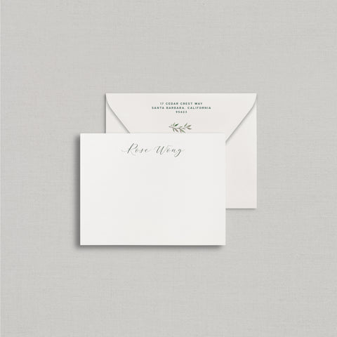 Rose Personalized Stationery Small