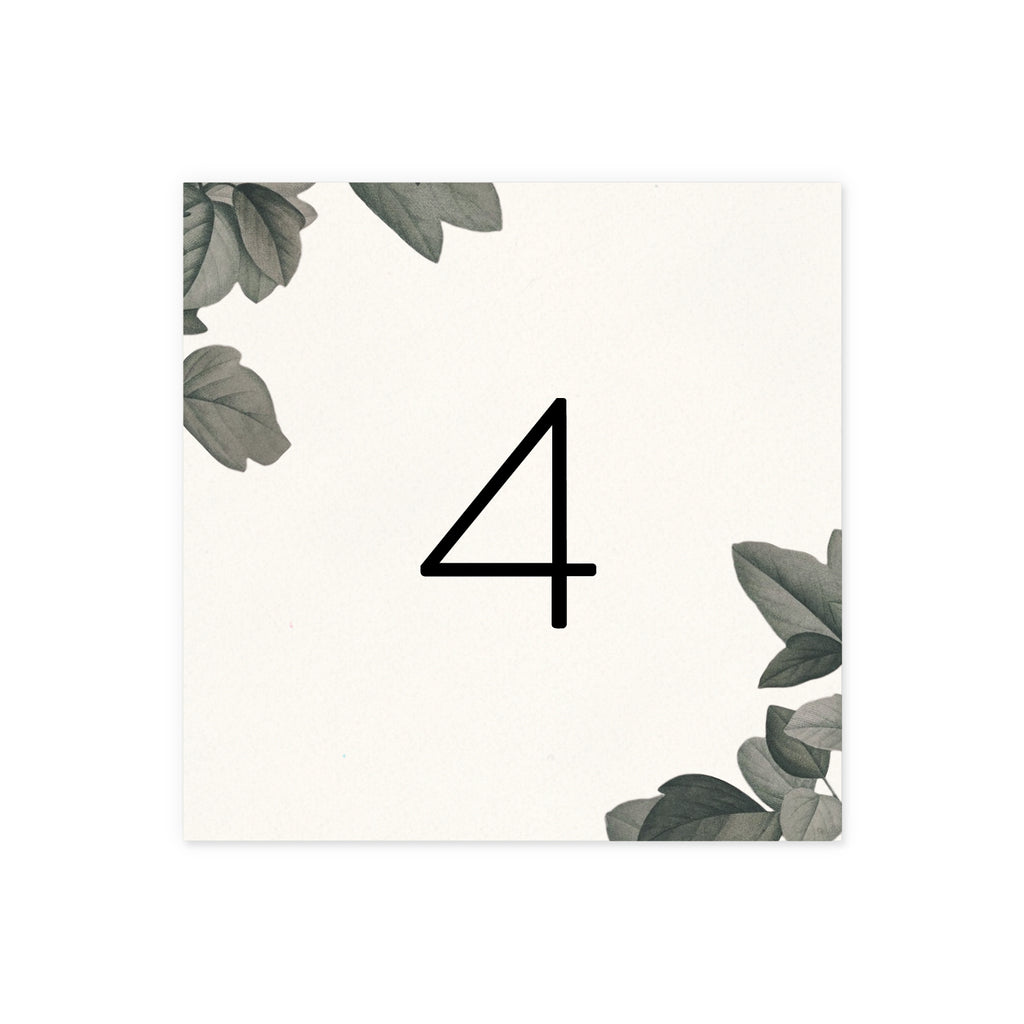 Table numbers