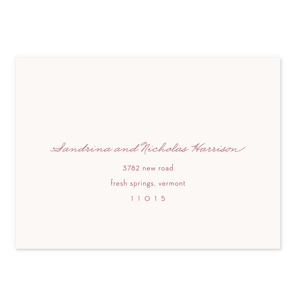 Holiday Guest Address Printing